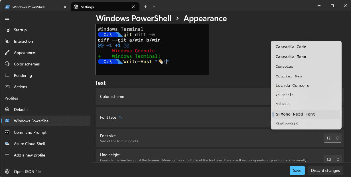 Sử dụng Nerd Font trên Windows Terminal